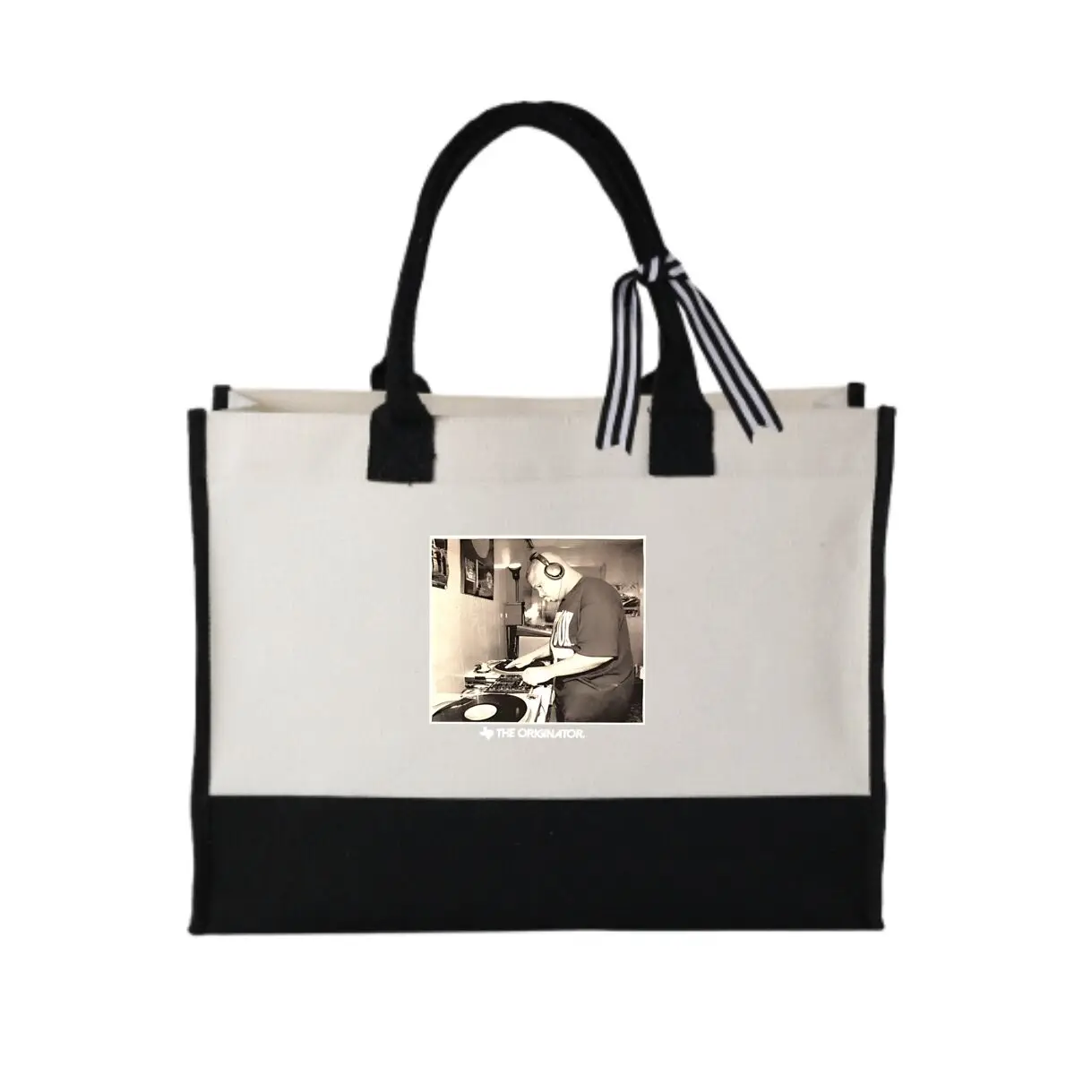 

DJ at the Turntables Classic Patchwork Canvas Reusable Tote for Gift Wrapping