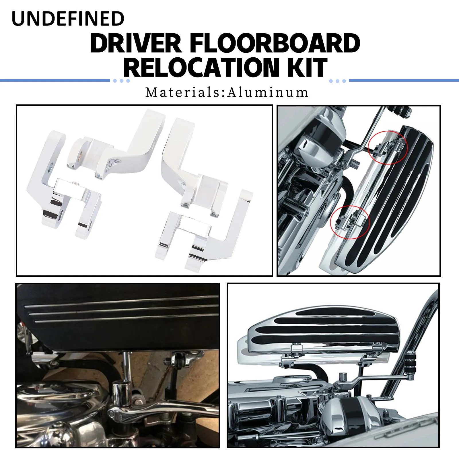 Driver Floorboard Relocation Bracket Kit Fit for Harley Touring FL Road King Electra Road Street Glide Floorboards Spreader Kit