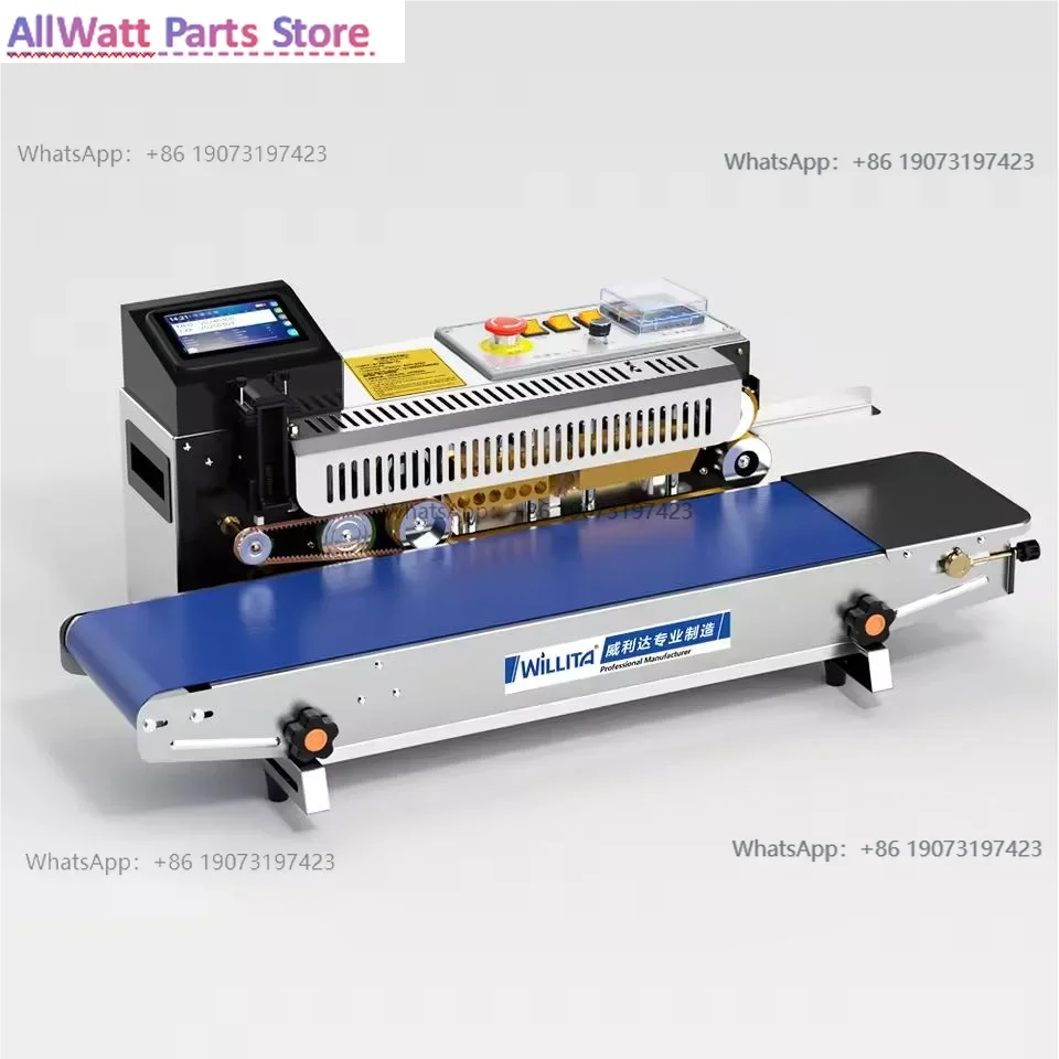 Automatic touch screen inkjet printing date code n plastic film bag bag continuous sealing hine