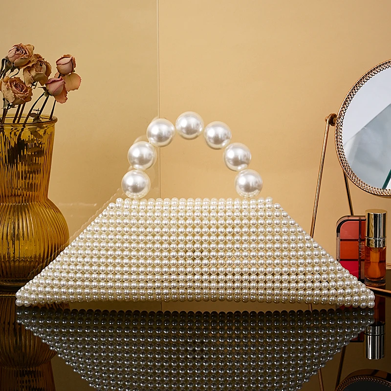 حقيبة عشاء عصرية جميلة مطرزة بالخرز مجوفة بكتف واحد عبر الجسم حقيبة صغيرة كبيرة لحقيبة هدايا كبار السن للنساء #3