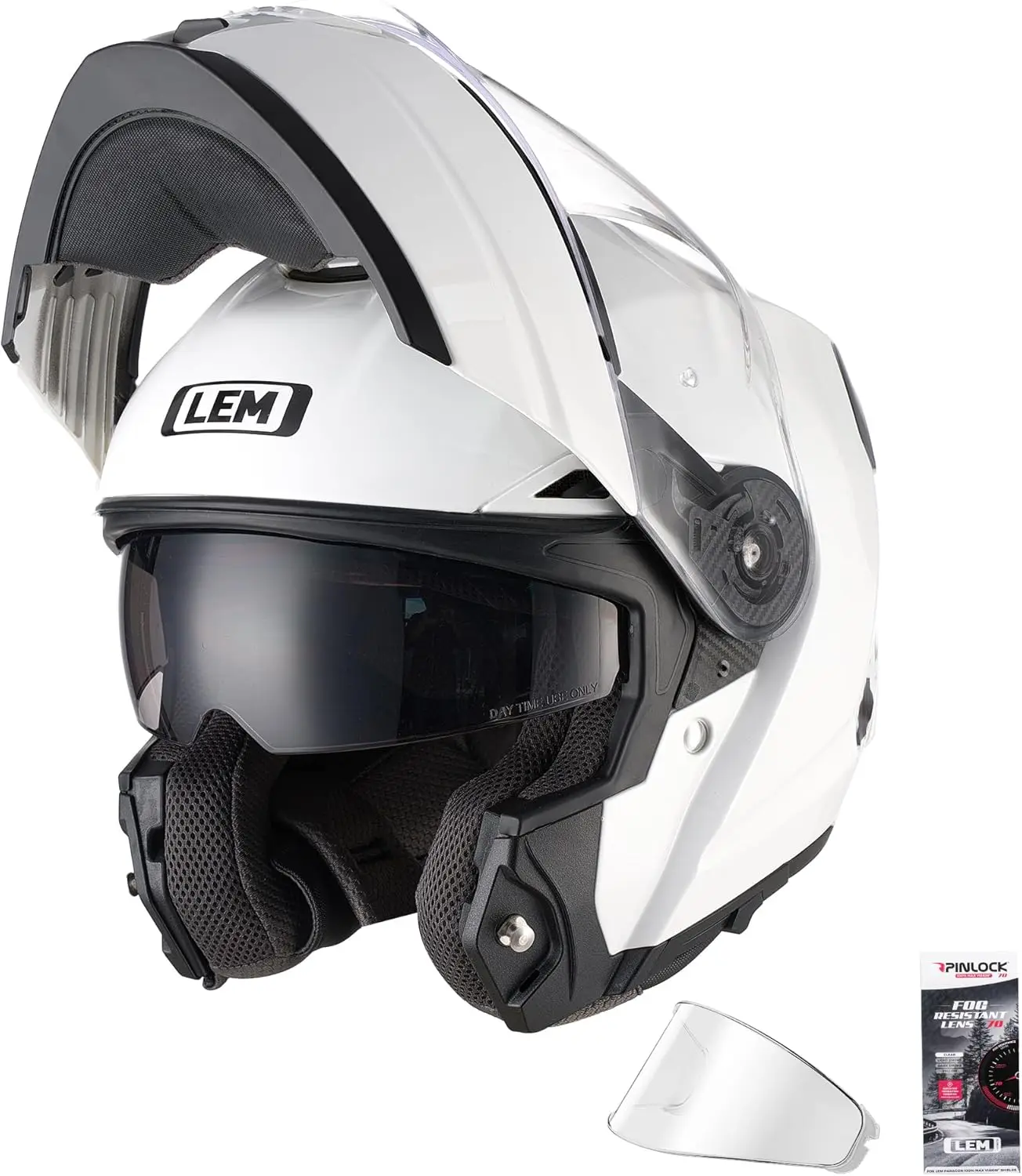 

Modular Motorcycle Helmets Fiberglass Full Face Motorcycle Helmet Flip Up for Touring DOT Certified Release Sun Visor Removable