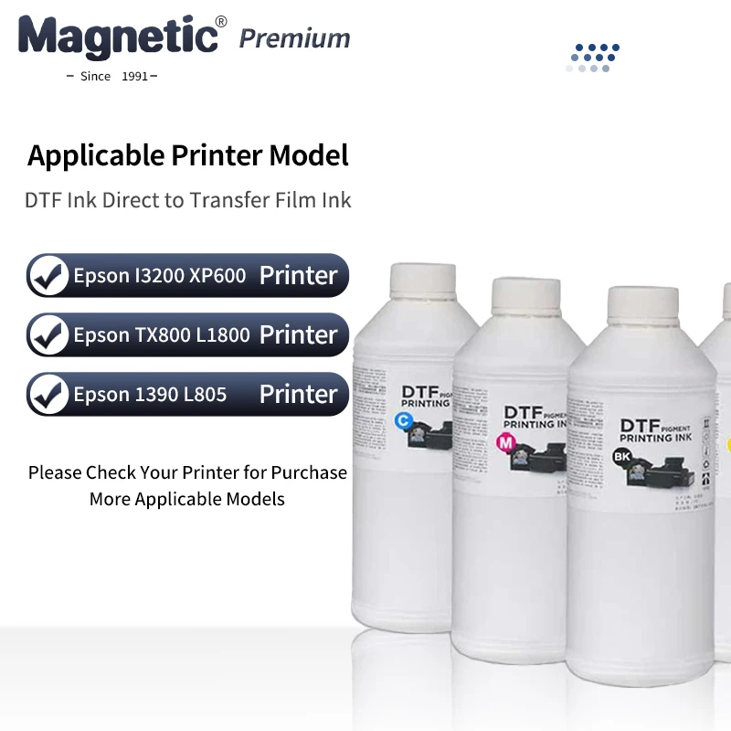 

Чернила DTF, 1000 мл, пленочные чернила для прямой передачи для печатающей головки Epson i3200 XP600 TX800 L1800 1390 L805, обычные чернильные принтеры DTF