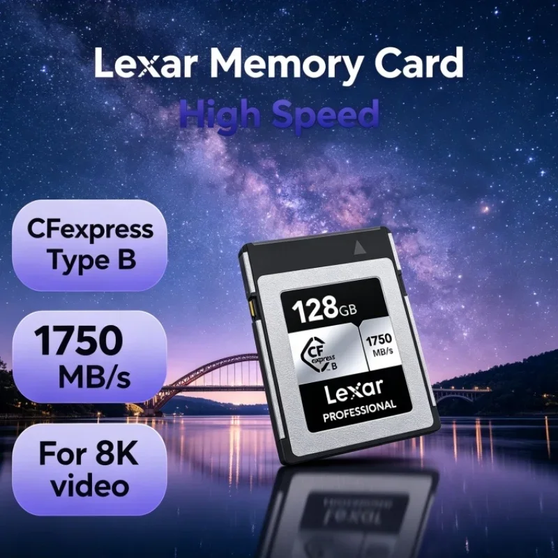 Lexar CFexpress Type B Memory Card Read 1750MB/s CF express Type B Card 512GB Storage Card 128GB 256GB For 8K Video