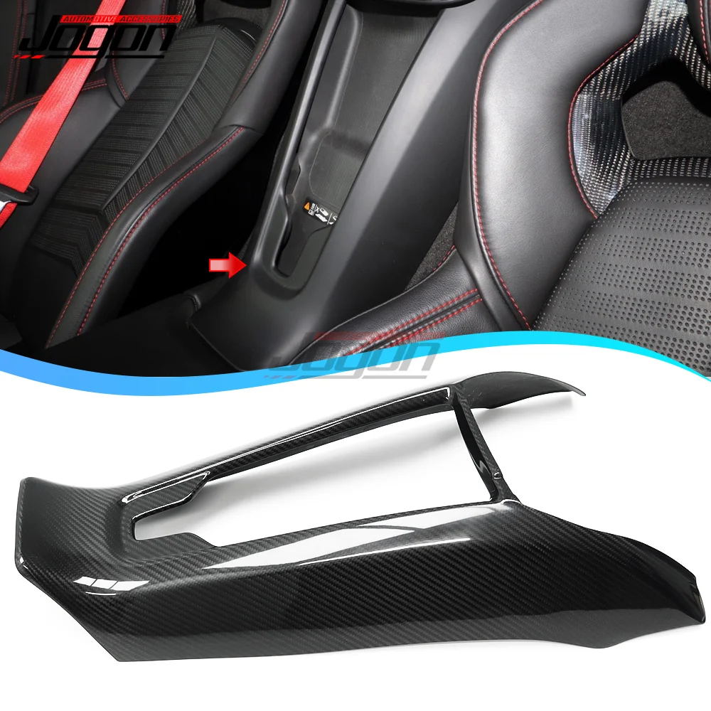 2 Door Car Seat Wireless Charging Cover For Chevy For Chevrolet Corvette C8 Stingray Coupe 3LT Z06 Carbon Fiber Interior Trim