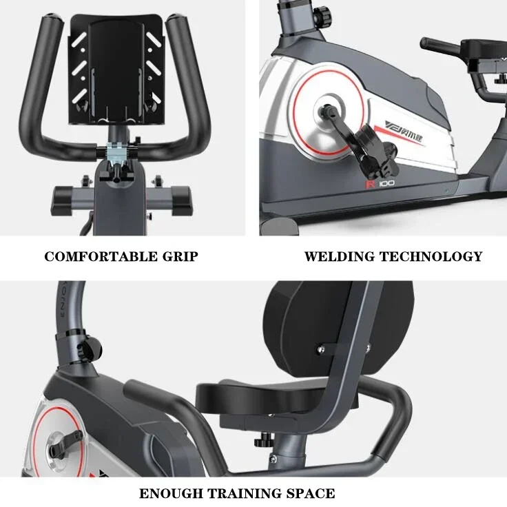 Dispositif d'exercice de rotation de vélo horizontal, contrôle magnétique elliptique à domicile, vente en gros