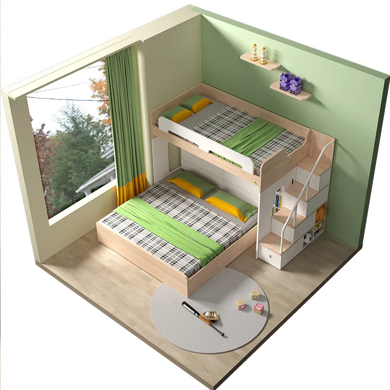 1.8 meters tatami combination adult upper and lower beds high and low beds bunk