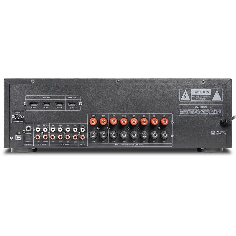 New Arrival Powerful 7.1CH AV Receiver Audio Amplifier AV-6136HD