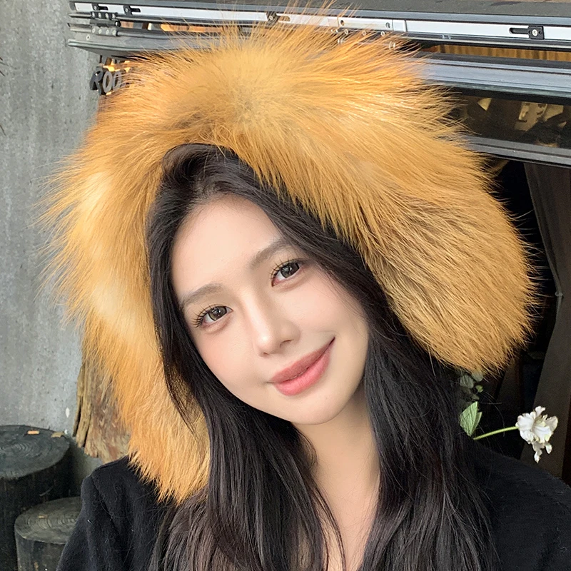 

Real Natural Silver Fox Fur Plush Ear Muffs Warmer for Women Men Winter Warm Outdoor Cold Protection Ear-Muffs Ear Cover Fashion