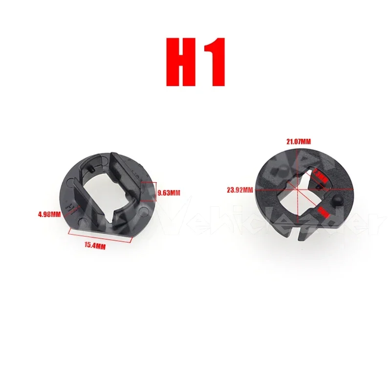 2Pcs H1 Car LED Headlight Bulb Adapter Holder Base Sockets Headlamp Retainers