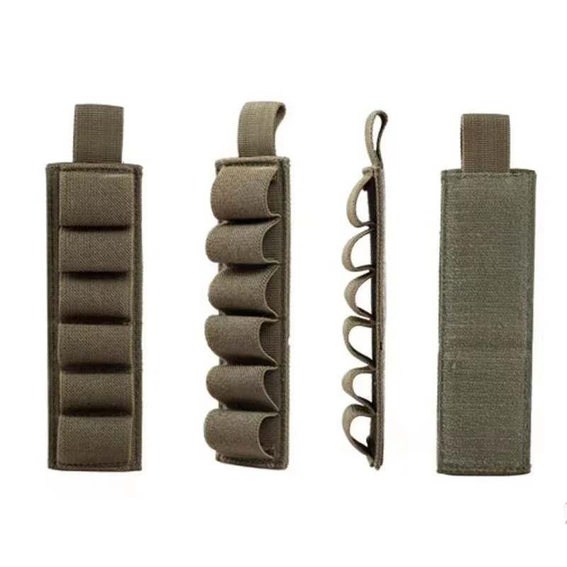 1PC Tactical Hunting Hook Loop 6 Rounds Shell Holder Shotshell Insert Card Strip With Adhesive Back For 12 Gauge