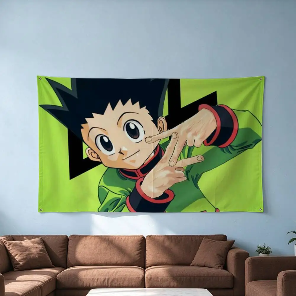 Hunter × Hunter Gon F-Freecss  Flags for Bedrooms Home Decor Items Outdoor Decors Garage Decoration Flaga
