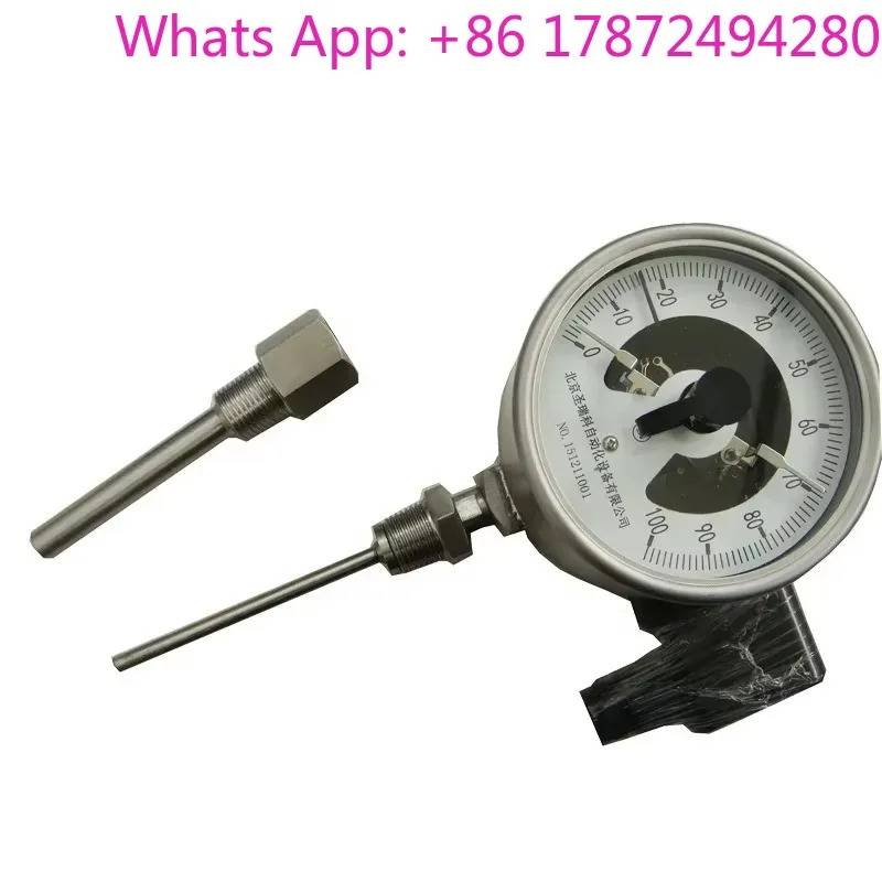 Industrial bimetal thermometer with stainless steel electrical contact pressure gauge product category