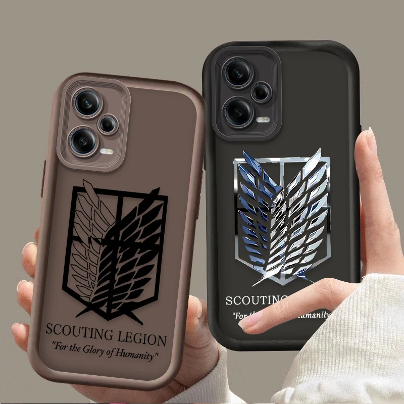 Capa para xiaomi redmi note 13 14 12 11 pro plus 5g 12s 11s 10s 10 9 redmi 14c 13c 12c 12 4g a3 a3x ataque em titã anime capa