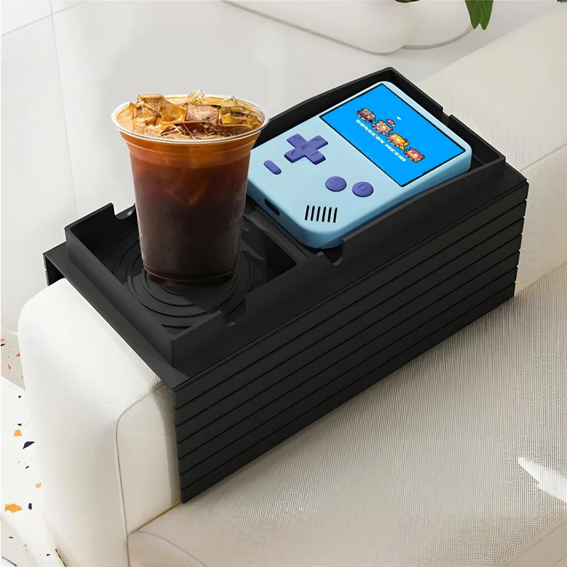 Couch Cup Holder Tray Silicone Sofa Armrest organizer Anti-Spill Sofa Cup Holder Silicone Couch Coaster