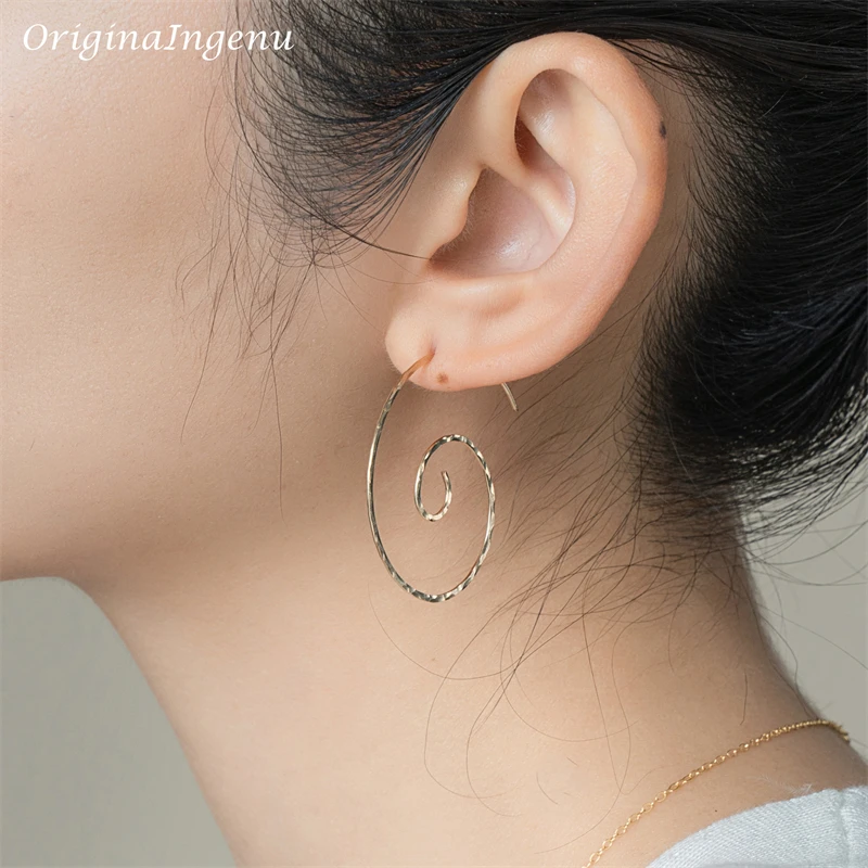 925 Silver Hammered Hoop Earrings 14K Gold Filled Earring Handmade Vintage Jewelry  Brincos Boho Pendientes Earrings For Women