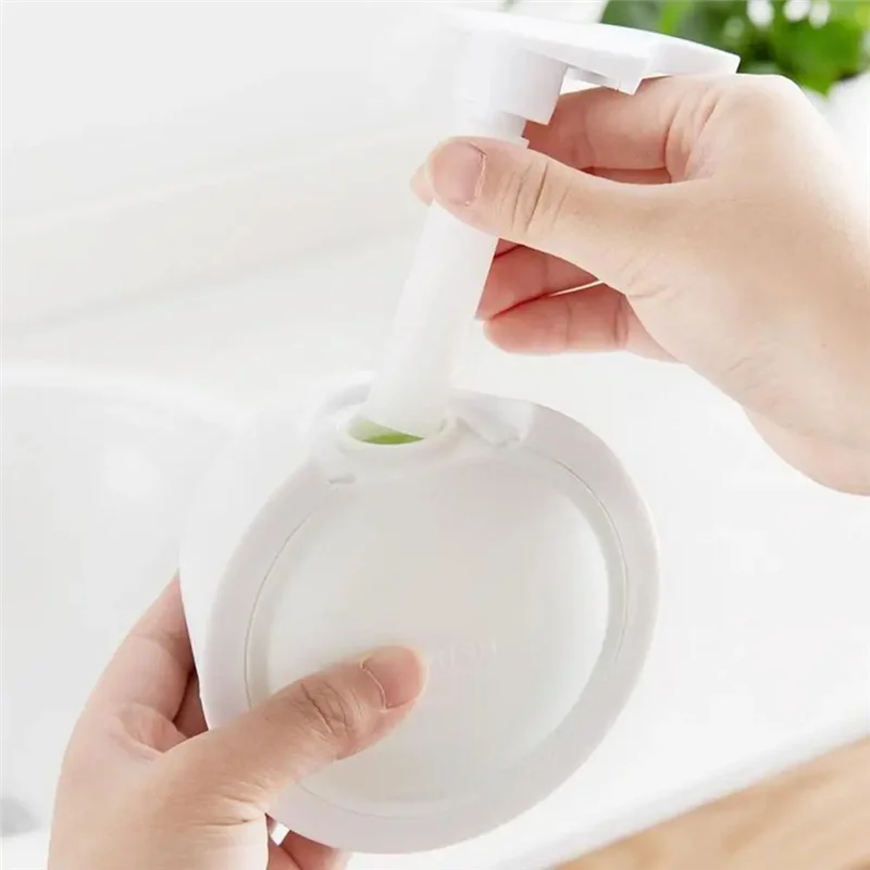 

Touchless Wall Mounted Soap Dispenser Refillable Manual Liquid Container No Drill Pump Dispenser Wall Detergent Dispenser