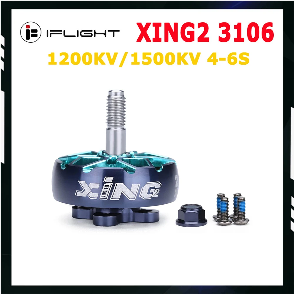 IFlight XING2 3106 1500KV/1200KV 4-6S FPV Unibell Motor W/ 5mm Titanium Alloy shaft Compatible 7/8/9inch Propeller for FPV Drone