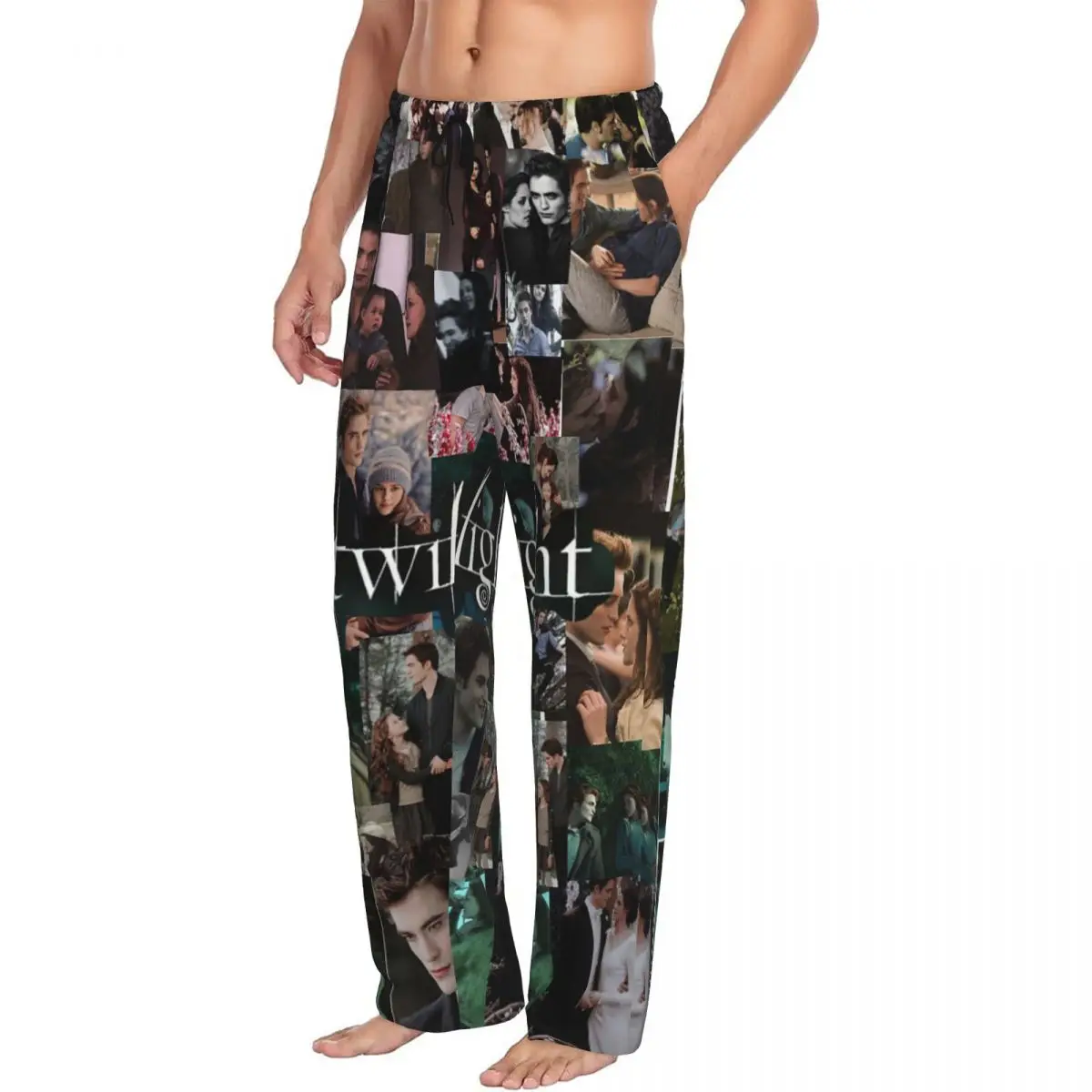 

Custom Edward Cullen Twilight Men Pajama Pants Lounge Sleep Sleepwear Bottoms with Pockets