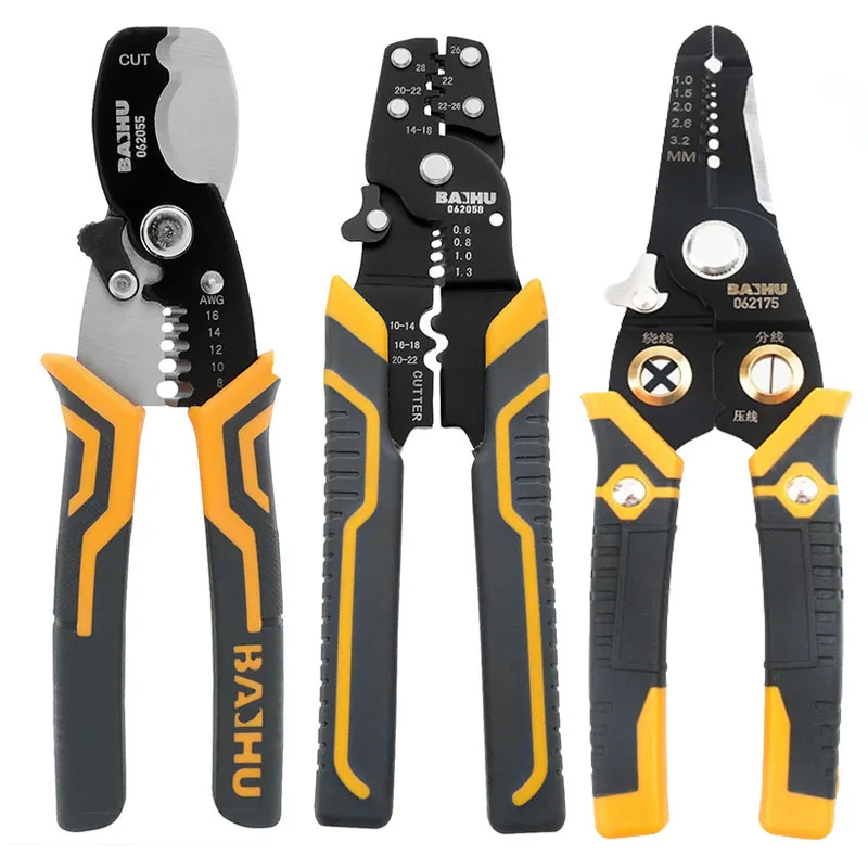 Multifunctional Crimping Pliers Cutting&Stripping Wires Cold Pressing Terminals Electrician Specific Handheld Branching Pliers