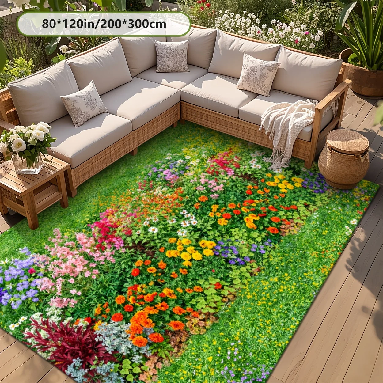 Vibrant Garden Flower Grass Pr - đánh giá và giá Commercial Printing Format