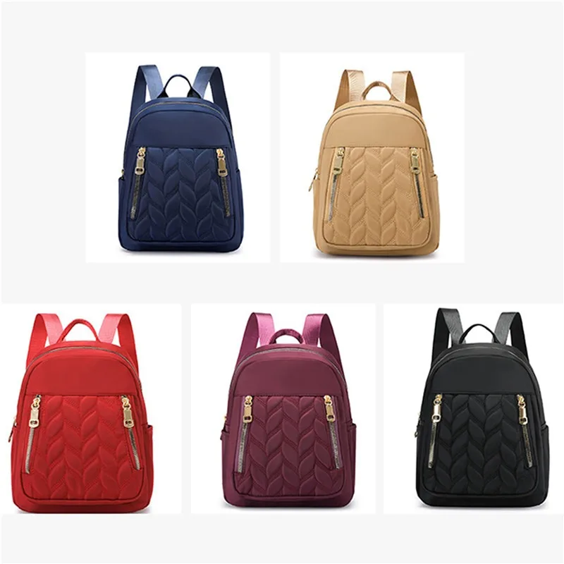 New Fashion Women Backpack Urban Simple Casual Backpack Trend Travel Solid Color Bag Waterproof Lightweight Ladies Bag NEW