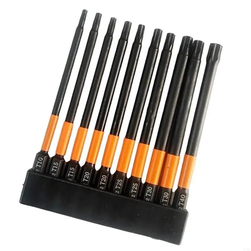 

Pack of 10 Star Driver Bit 100/50mm Long S2Steel Shank Bits for Woodworking Y4QC
