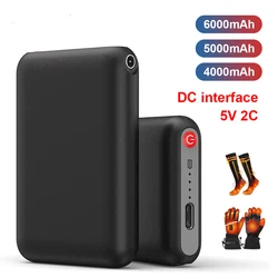 2PCS Portable Power Bank Pack 5V/2A DC Output Mini Portable Charger External Battery Pack for Heating Gloves Socks Vest Jacket