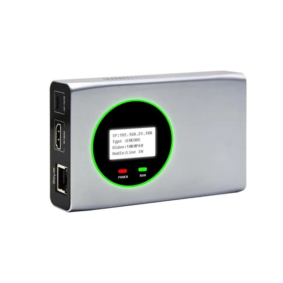 

Full NDI Encoder Decoder1080P@60 HDMI to Full NDI Video Converter with HDMI Loopout Tally Light PTZ Control for Live Streaming