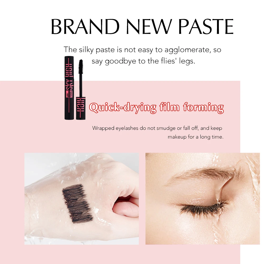 SHEDOES 1PCS-Curly and slender mascara, non smudging, durable, waterproof and sweat resistant, curly, three color optional