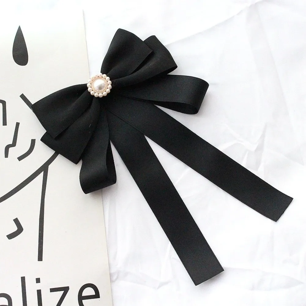 عودة دبوس التذكاري الشريط الأسود بروش شارة الملحقات الملكة الأم الراين Bowknot دبابيس الأسود DIY ربطات القوس فيونكة #2