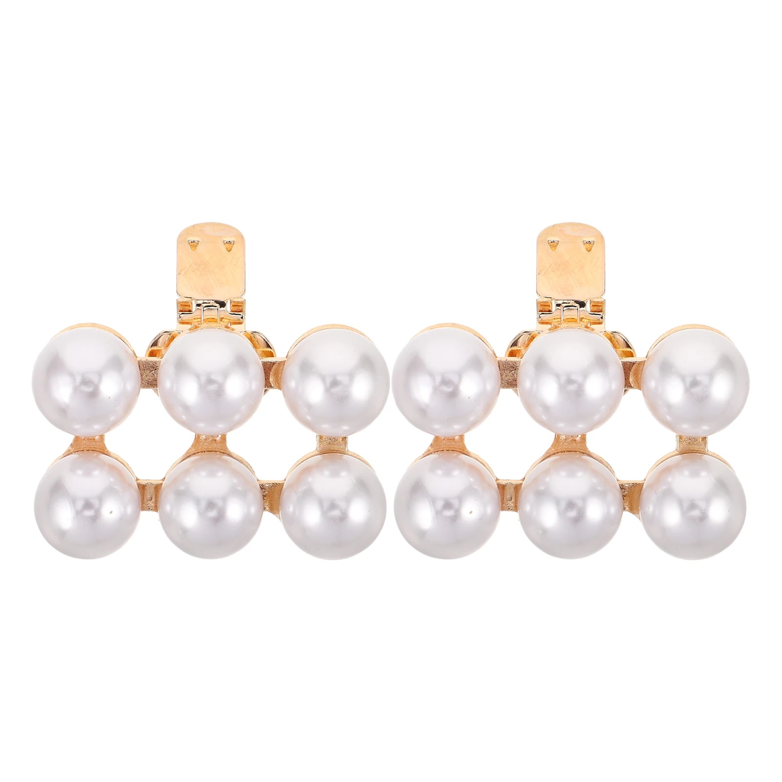 

2pcs Fashion Shoes Clips Golden Zinc Alloy Plastic Detachable Heels Accessories Elegant Bridal Wedding Decorative Ornaments
