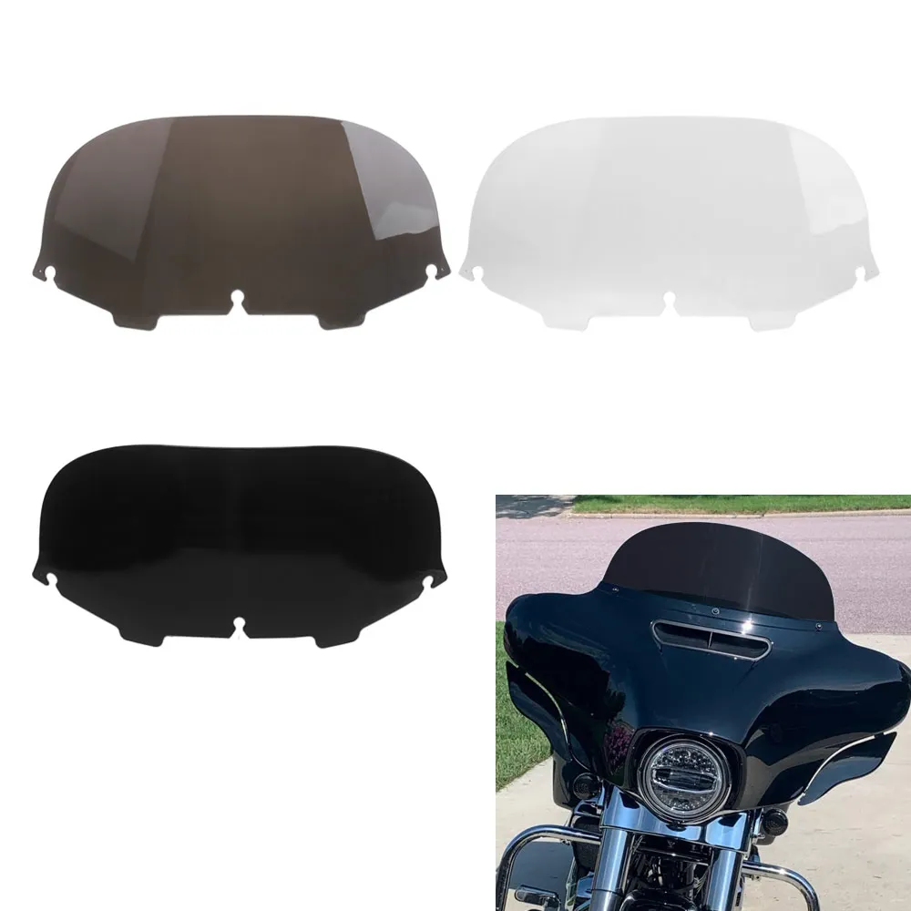 

Motorcycle Part 8" ABS Plastic Windscreen Windshield Front Fairing Cover For Harley Electra Street Glide Touring Bike 1996-2013