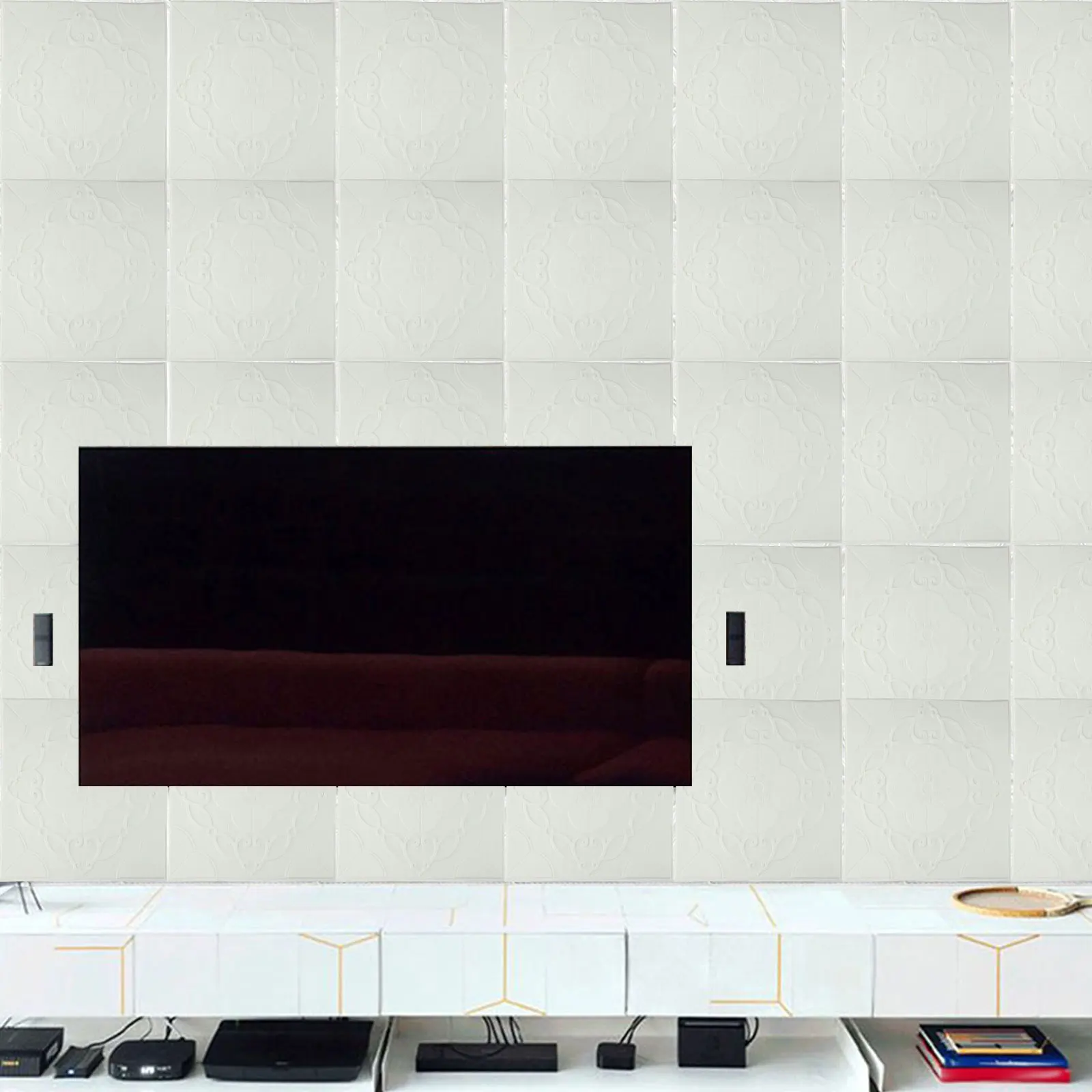 Home Decor Panels Foam Wall Panels Easy Clean Easy To Cut Moist-proof Waterproof DIY Sound Insulated Interior Design