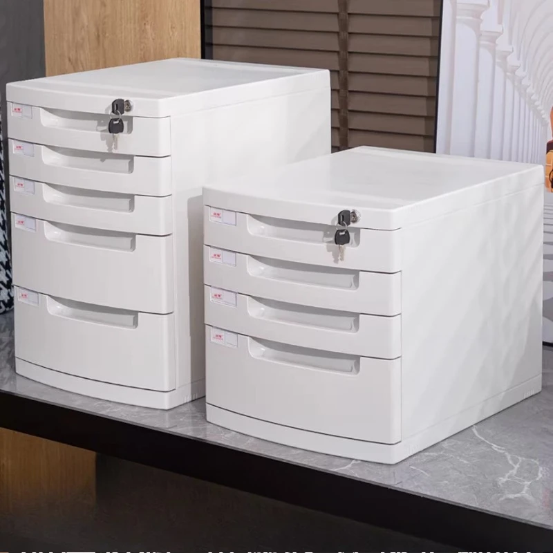 

Пластиковый органайзер для документов с замком и выдвижными ящиками - Держатель для документов формата А4 для офисного стола, многоуровневый шкаф для хранения, лоток для бумаг