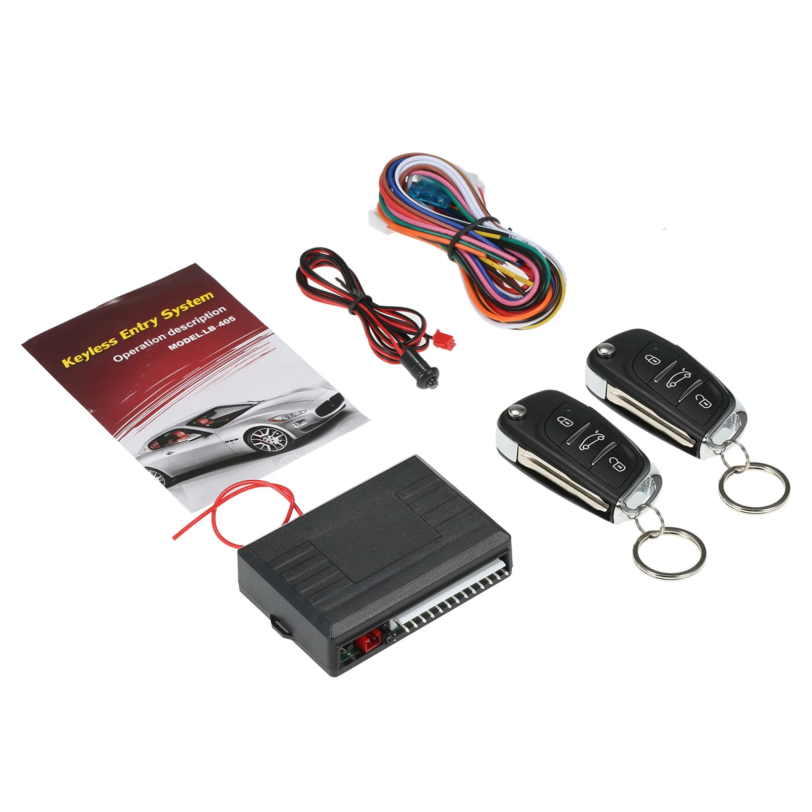 

Car Door Lock Keyless Entry System Remote Central Control Box Kit With Trunk Release Button Universal