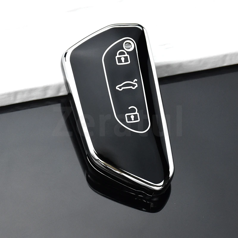 Shell Fob TPU Car Key Case Cover For VW Volkswagen ID.3 ID.4 Golf 8 MK8 Cupra Skoda Octavia A8 SEAT Leon MK4 Formentor Tarraco view 3