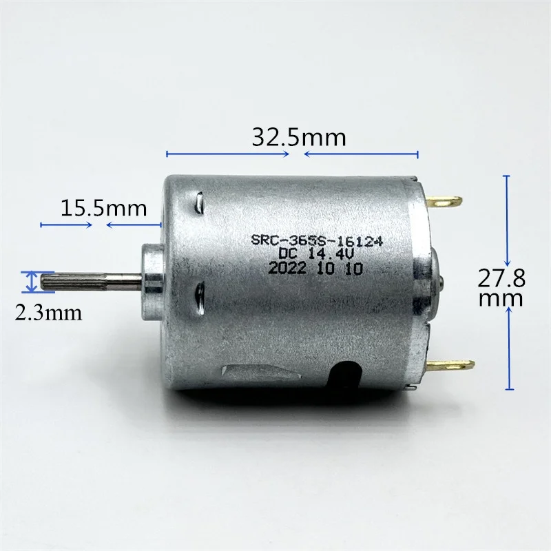 27.8*32.5mm 14.4V 9000rpm 365 DC motor 12V~18V carbon brush motor for hair dryer/ vacuum cleaner~