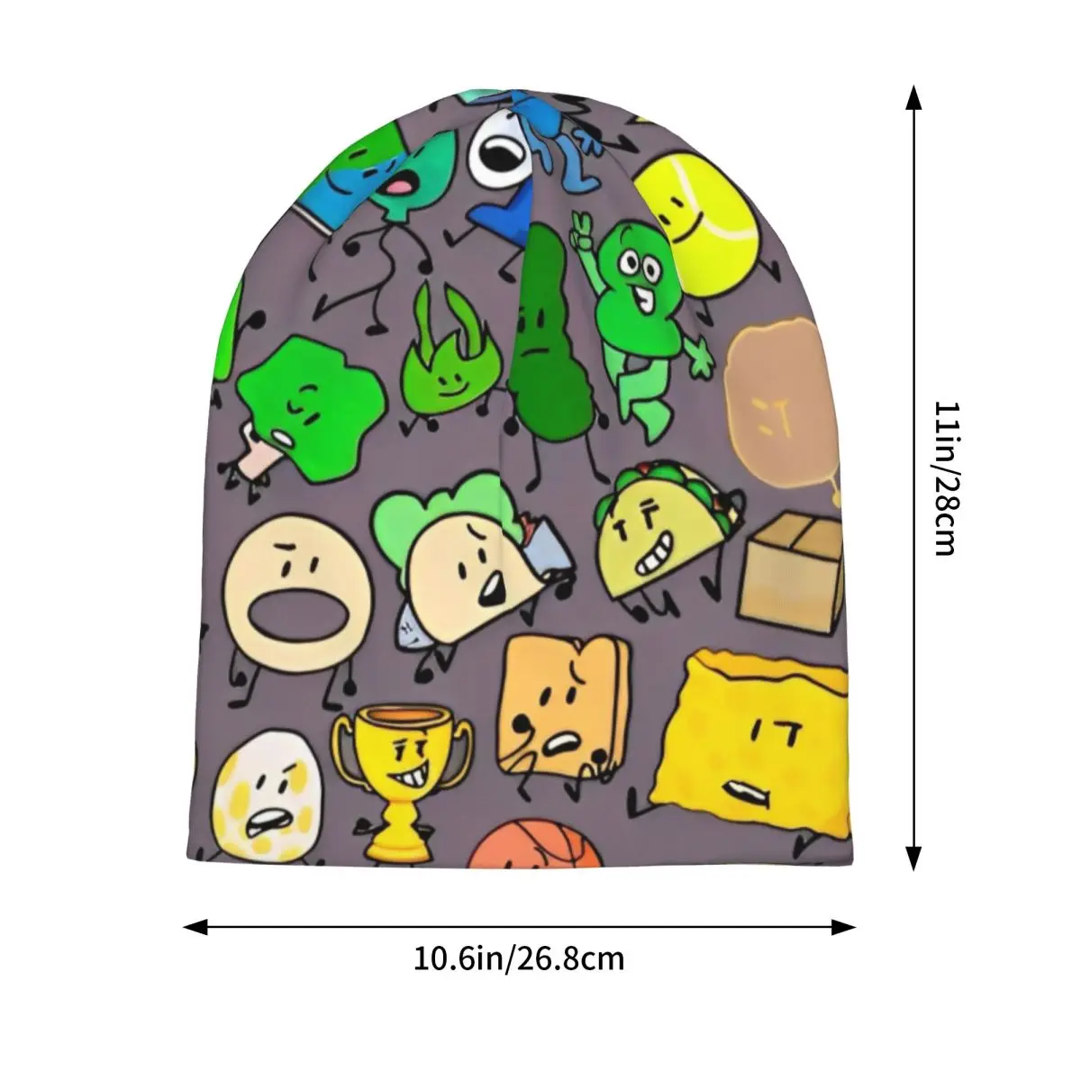 BFDI Charters! Skullies Beanies Hat Battle for Dream Island Summer Men Women Street Caps Warm Multifunction Bonnet Hats