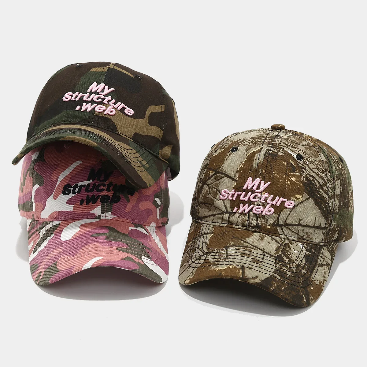 Vintage Camouflage Tactical Baseball Cap Men Women Summer Outdoor Sport Hat Trendy Street Style Embroidered My Structure Dad Cap