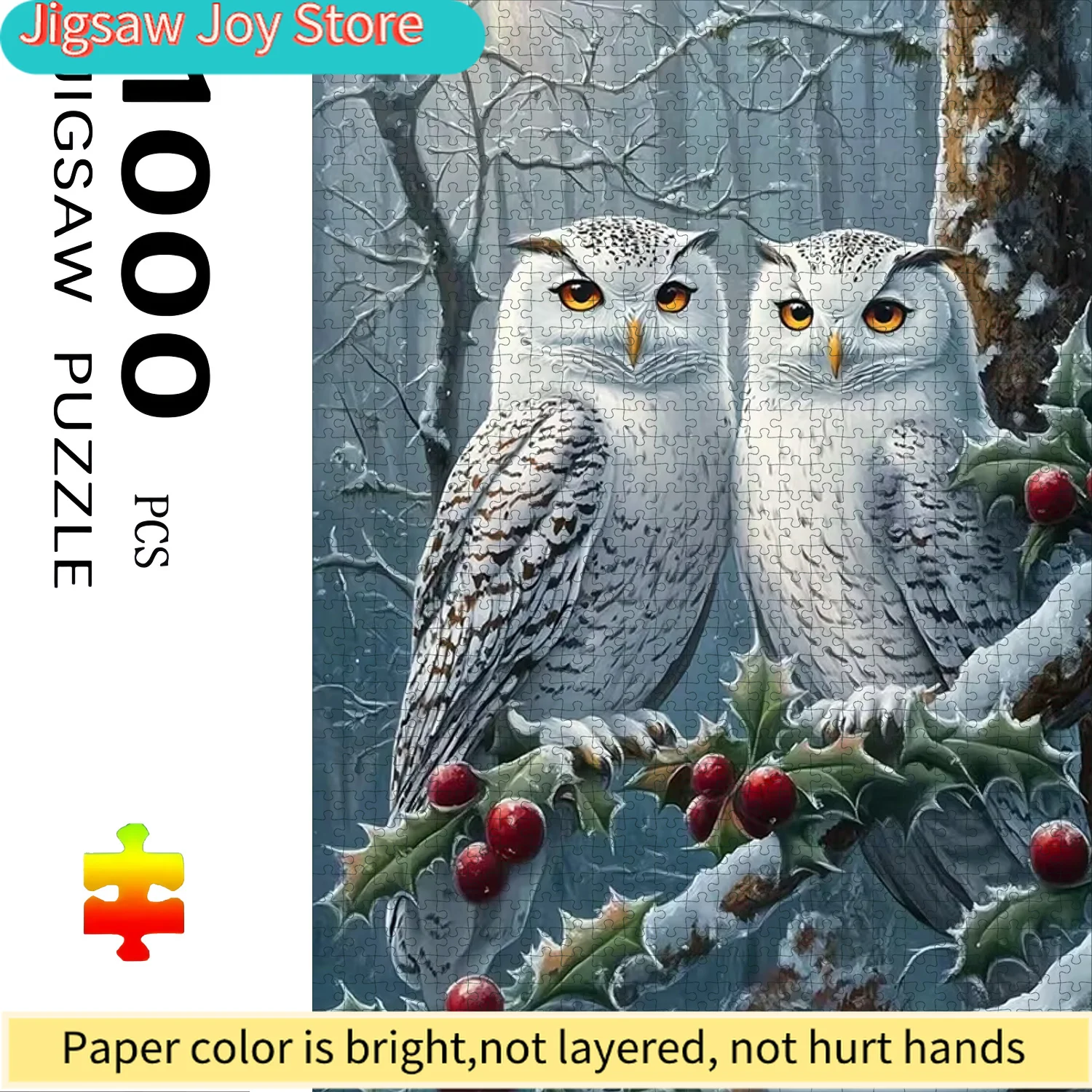 

Пазл с изображением снежных животных | Прочный картон 70x50 см, яркие цвета, идеально подходит для всей семьи, для концентрации внимания и релаксации, для домашнего декора.