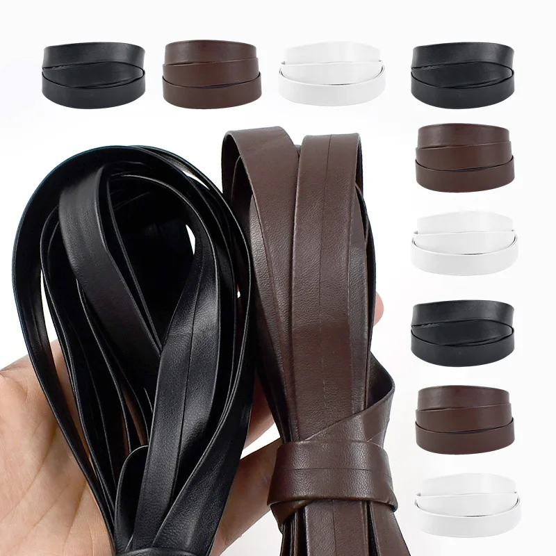 

10M Meetee 5-30mm Synthetic PU Leather Ribbon for Bag Strap Belt Bias Band Necklace Bracelet Decoration Rope DIY Sewing Material