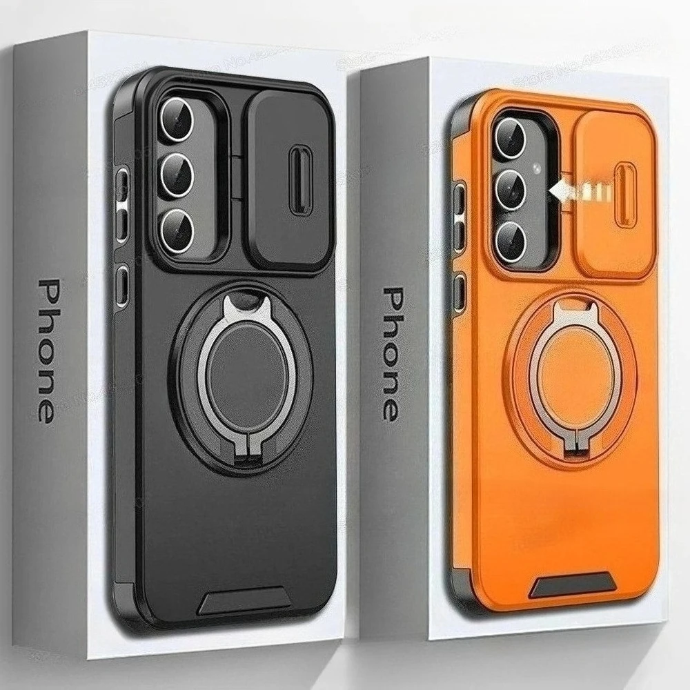 Coque pour Samsung Galaxy S26 S25 S24 S23 S22 S21 Ultra Plus S25 Edge S25FE S24FE, protection de caméra coulissante, support magnétique, couverture blindée Coque pour Samsung Galaxy S26 S25 S24 S23 S22 S21 Ultra Plus S25 Edge S25FE S24FE, protection de caméra coulissante, support magnétique, couverture blindée