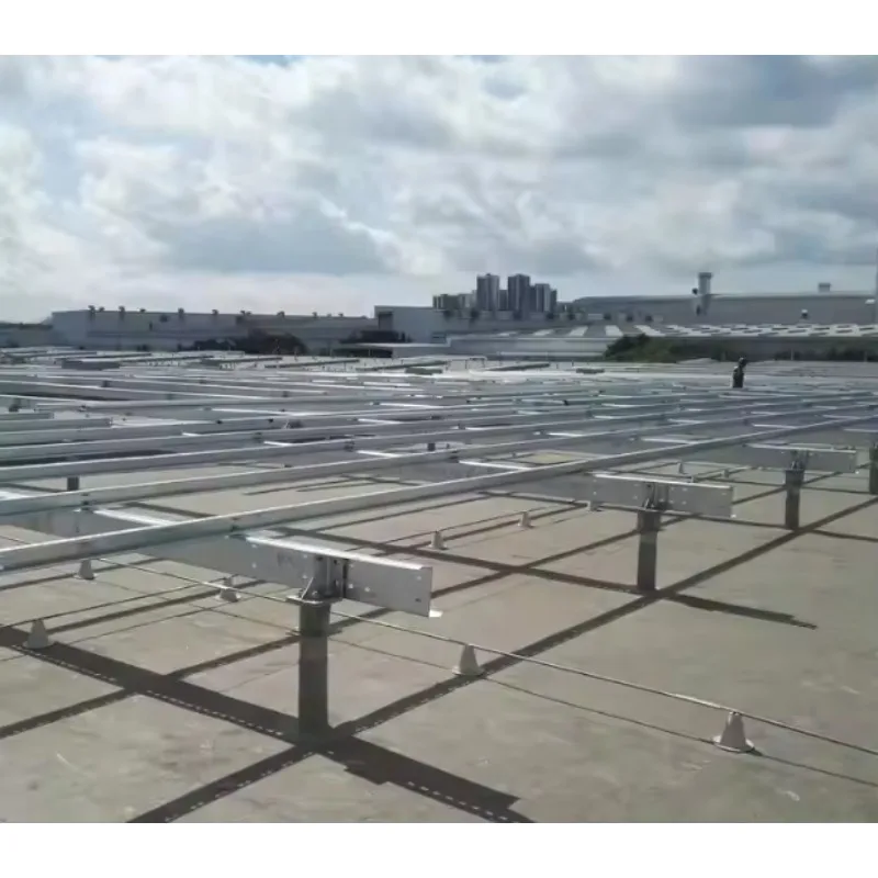 CE & ISO 9001 Certified Aluminum Gutter Mounted Solar PV Mounting System for Concrete Flat Roofs - Detail 1