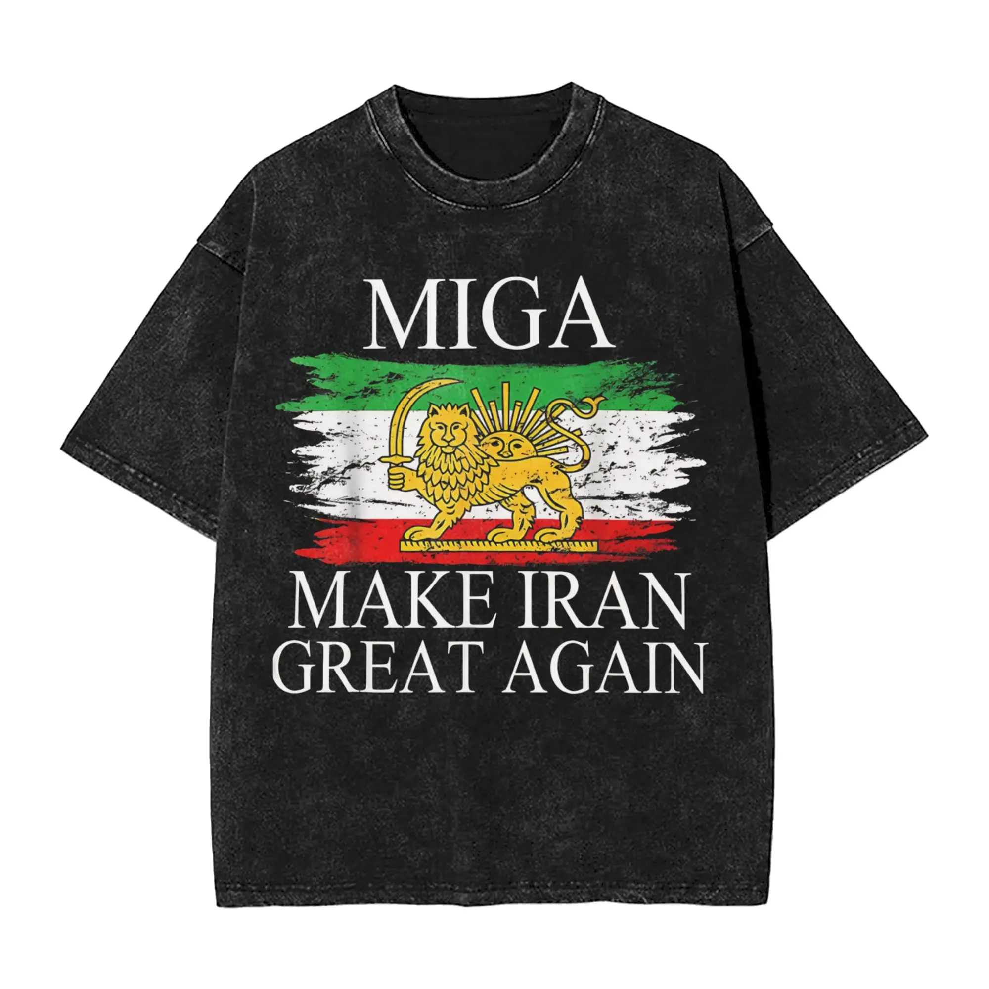 Iranian Make Iran Great Again Emblem Of Iran MIGA Gift T Shirt  Fashion T-Shirts Y2K Tops Summer Cotton O Neck Plus Size Tees