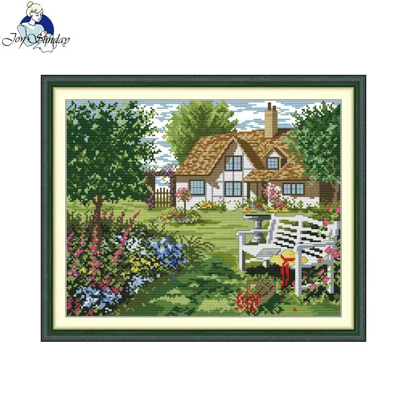 

Joy Sunday Cross Stitch Kits Aida 16CT 14CT 11CT DMC Threads DIY Hand Embroidery Kit Art Craft Home Decor Beautiful Home 11