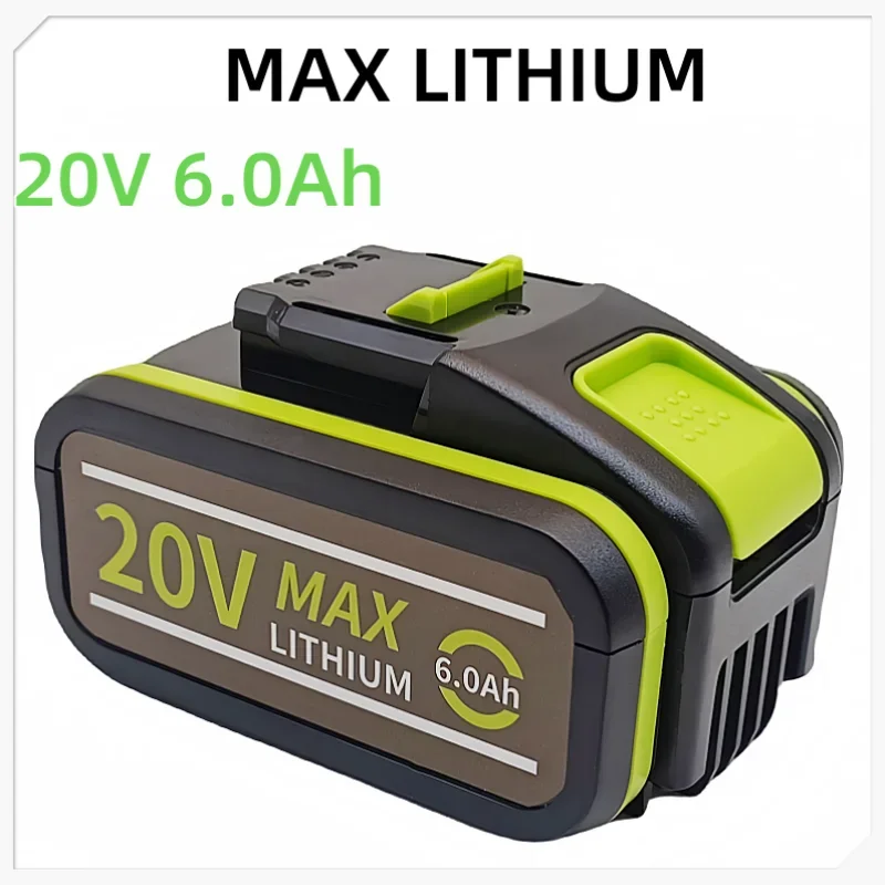 6.0Ah For Worx 20V Battery Rechargeable WA3553 WA3551.1 WA3572 WA3556 Power Tools ect.