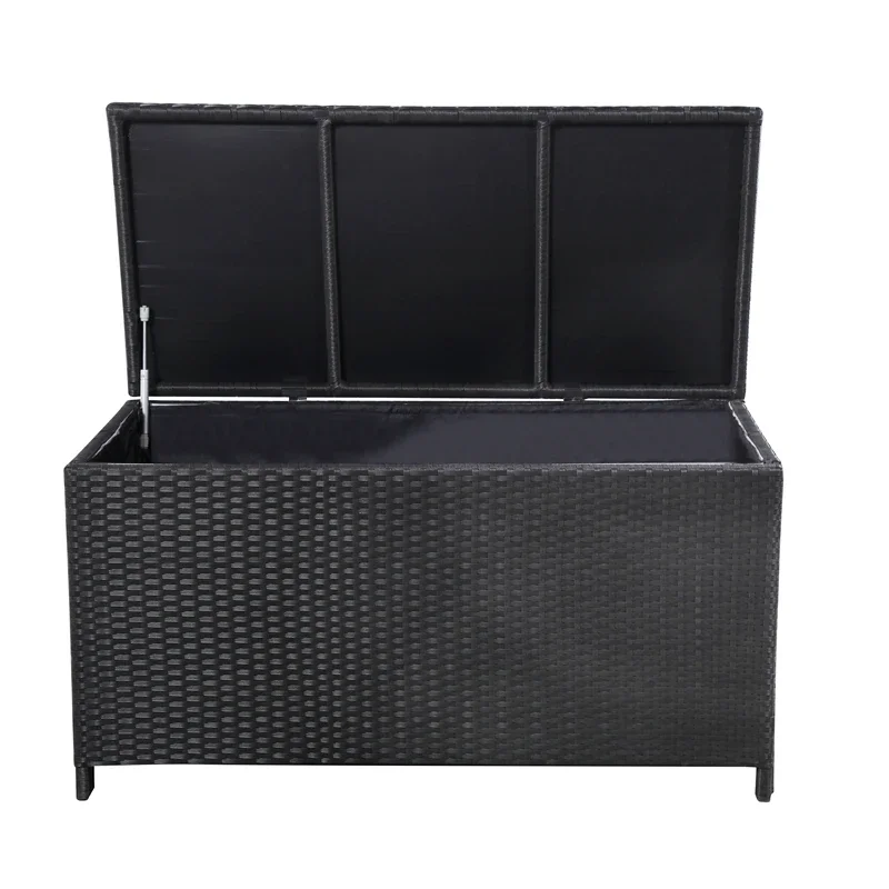 Furniture Rattan Storage Boxes Wicker Cushion Box Patio Garden Outdoor   & Bins Multifunction CLASSIC Rectangle