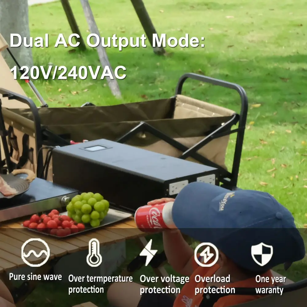 3000 واط سبليت المرحلة نقية شرط لموجة العاكس للطاقة الشمسية 24 فولت 220 فولت محول لإمداد الطاقة 36 فولت/48 فولت/60/72 فولت/96 فولت تيار مستمر إلى 110 فولت/220 فولت ، 120 فولت/240 فولت التيار المتناوب