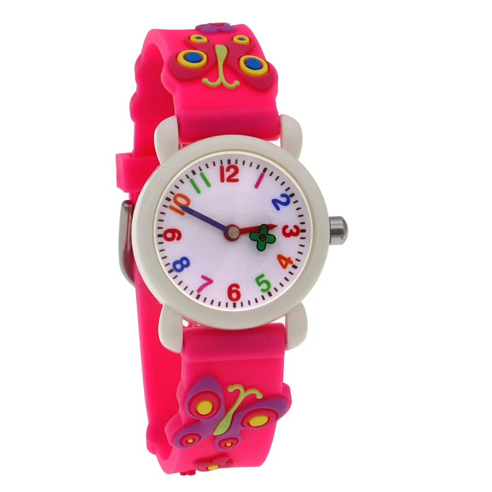 Reloj de pulsera para niños y niñas, relojes impermeables de 28mm, caja de plástico, regalos de fiesta, alta calidad