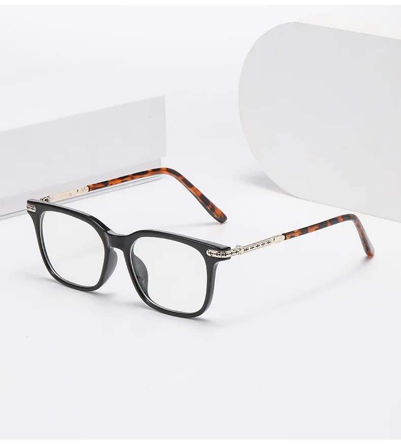 Photochrome Sonnenbrille mit schwarzem Rahmen, europäische und amerikanische Schildpattfarbe, Anti-Blaulicht-Myopie-Brille 6160 – Detail 12